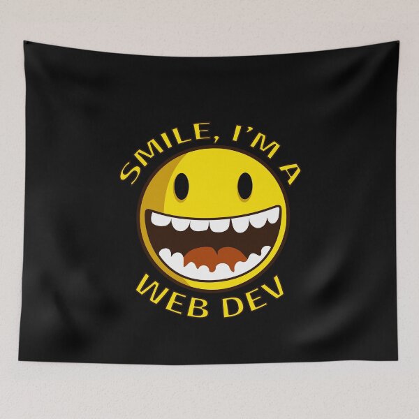 Item preview, Smile Im A Web Dev Cartoon Smiley designed and sold by jacks-tees.