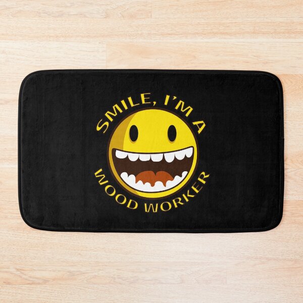 Item preview, Smile Im A Wood Worker Cartoon Smiley designed and sold by jacks-tees.