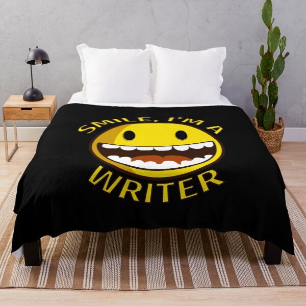 Item preview, Smile Im A Writer Cartoon Smiley designed and sold by jacks-tees.