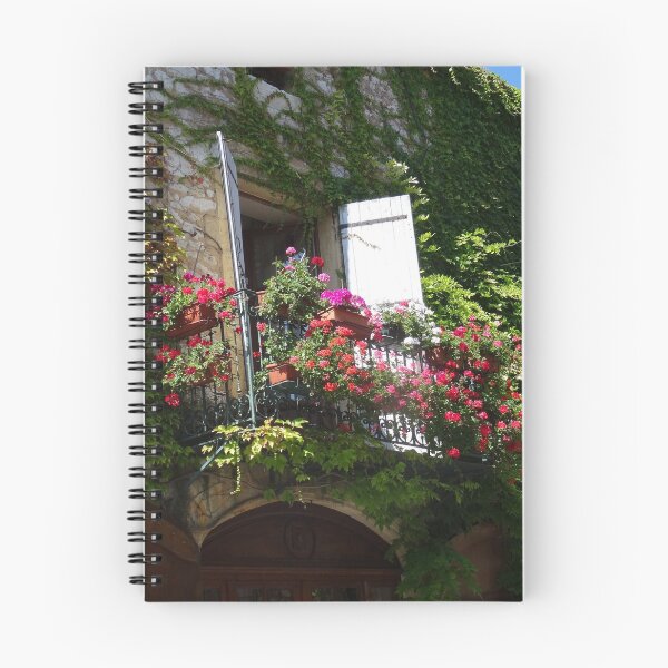 Item preview, Vibrant, lush, French village balcony. Hello World! designed and sold by JellyBeenzz.
