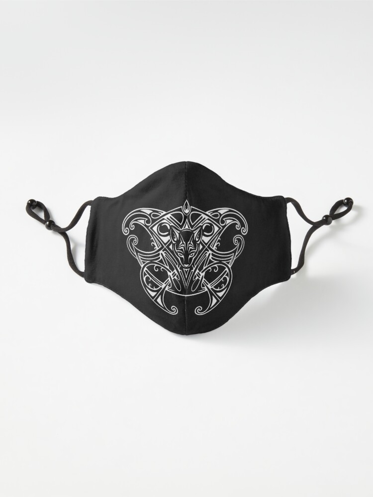 Alternate view of Tribal Cat Tattoo Design Mask