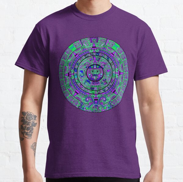 Psychedelischer Maya-Kalender Classic T-Shirt