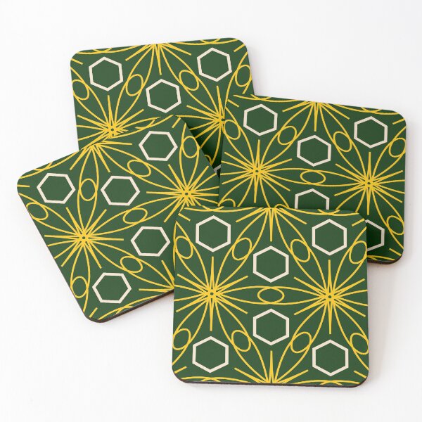 Item preview, Tile pattern luxurious  hexagon Green designed and sold by InkLove.