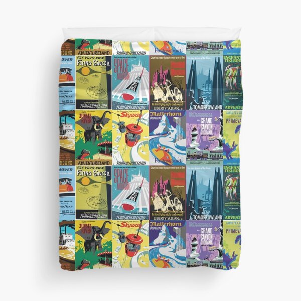 Vintage Ride Posters Duvet Cover