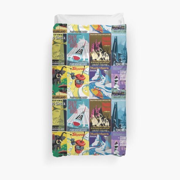 Vintage Ride Posters Duvet Cover
