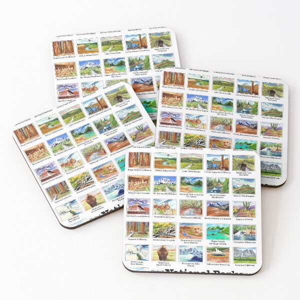 Item preview, US National Parks I-Z, Watercolors designed and sold by MMc Buck.