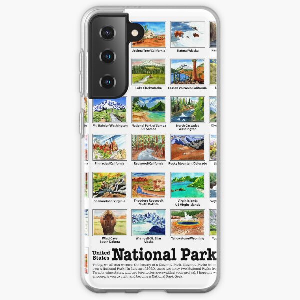US National Parks I-Z, Watercolors Samsung Galaxy Soft Case