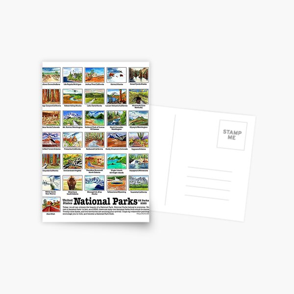 Item preview, US National Parks I-Z, Watercolors designed and sold by MMc Buck.