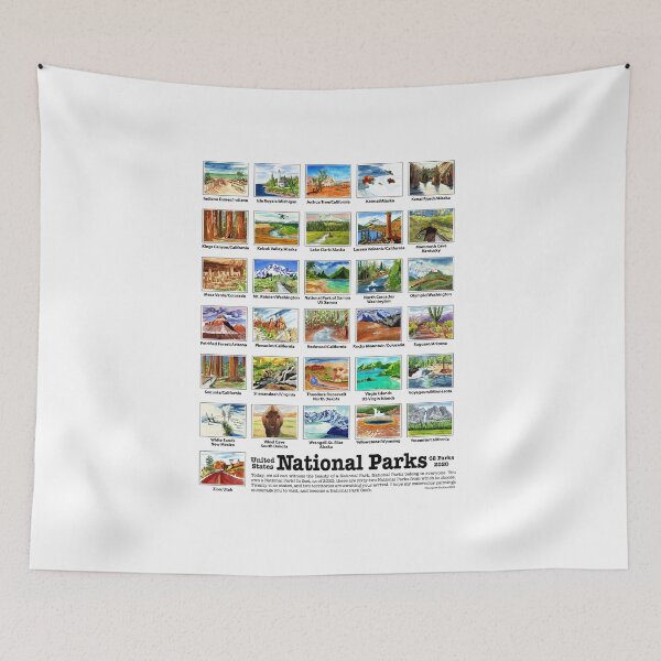 Item preview, US National Parks I-Z, Watercolors designed and sold by MMc Buck.
