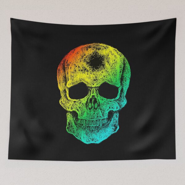 Item preview, Human anatomy Skull raimbow Colorfull  cute mask designed and sold by Collagedream.