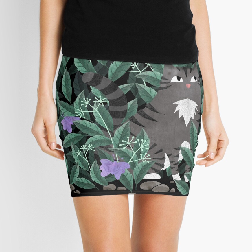 Butterfly Garden (Lavender Butterfly Version) Mini Skirt