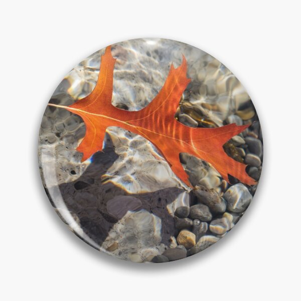 Item preview, Playful Patterns - Slender Oak Leaf in Bold Vermilion Floating Underwater designed and sold by Georgia Mizuleva.