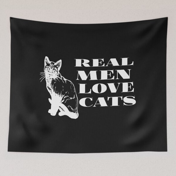 Item preview, REAL MEN LOVE CATS. designed and sold by leicha.