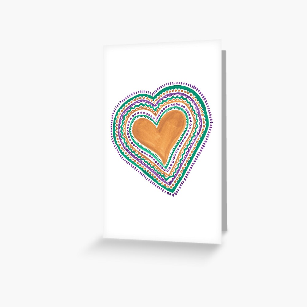 Golden Heart Greeting Card