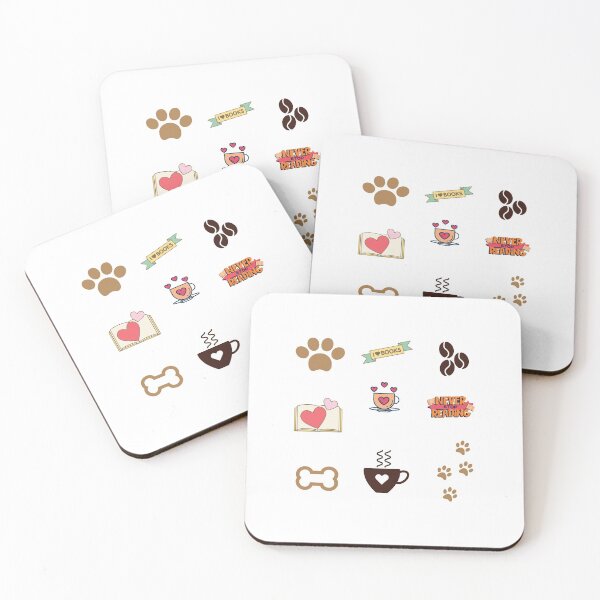 Item preview, Books Dogs and Coffee Adorable Book Lover 9 set  designed and sold by CrownsStore.