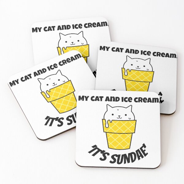 Item preview, My cat and I 'scream', "it's SUNDAE!" designed and sold by malkhteb.