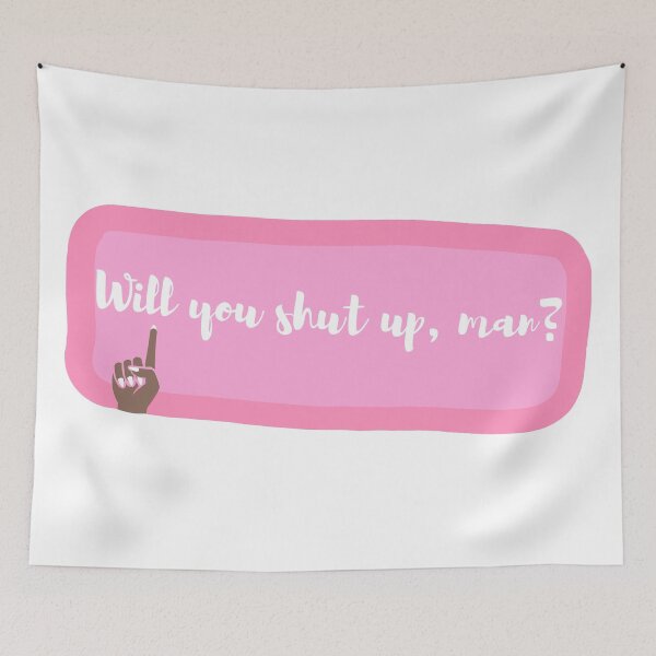 Item preview, Will You Shut Up Man Biden Pastel Pink Funny Slogan designed and sold by Dani Mullins.