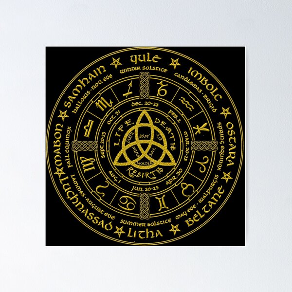 Item preview, The Wheel of the Year pagan wiccan Wheel of the Year designed and sold by Dark Song Wear.