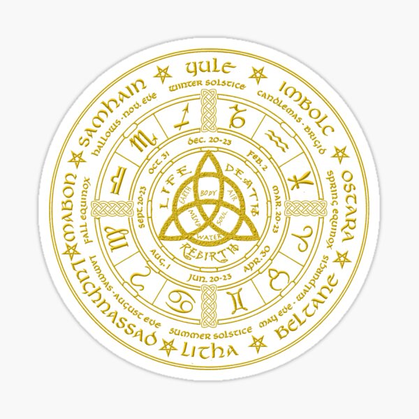 Item preview, The Wheel of the Year pagan wiccan Wheel of the Year designed and sold by Dark Song Wear.
