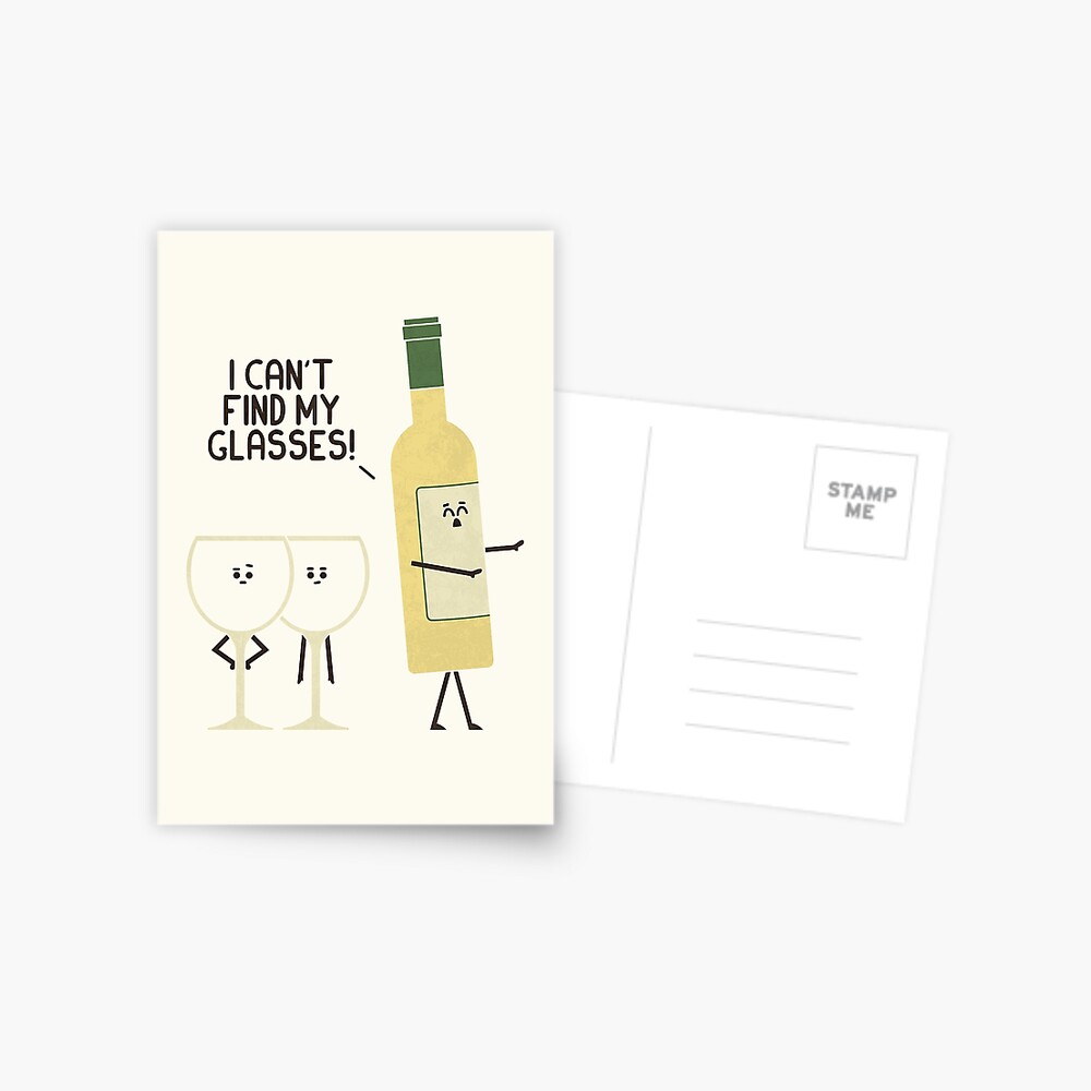 Lost Glasses Postcard