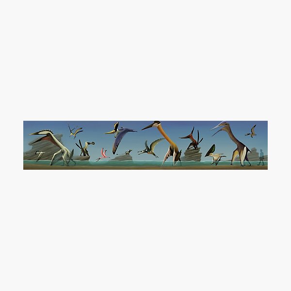Item preview, PTEROSAURS. size comparison chart. paleoart designed and sold by Mario Lanzas.