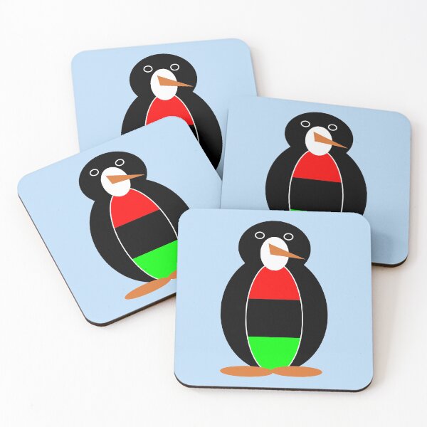 Item preview, African American Penguin with African Diaspora Flag designed and sold by AuntieShoe.