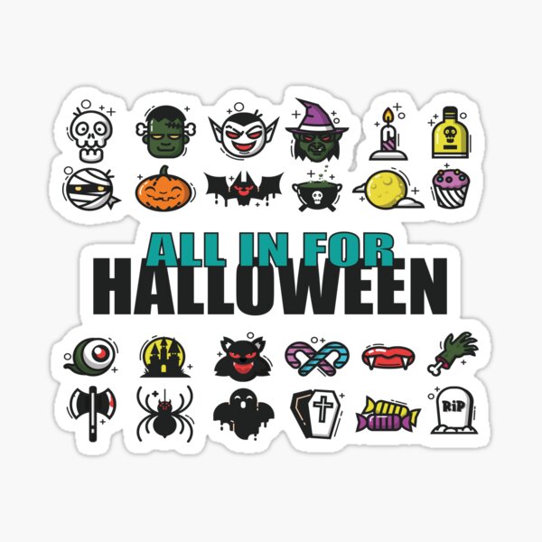 ALL IN FOR HALLOWEEN Sticker