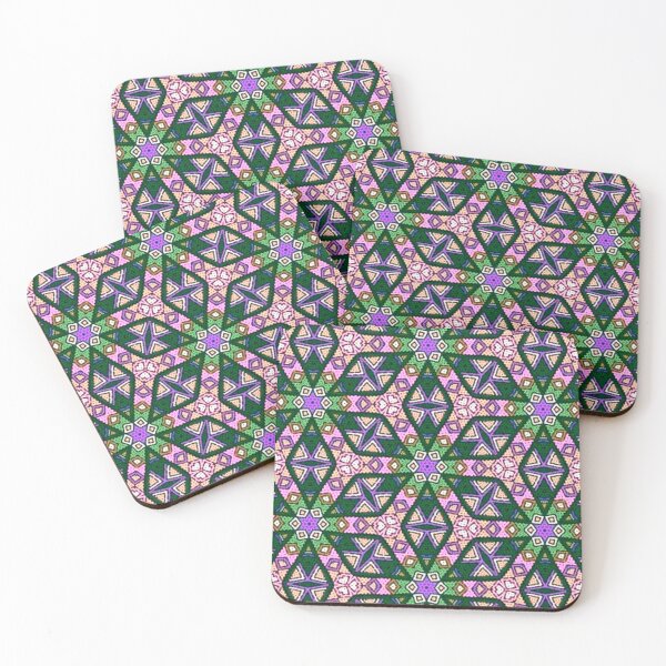 Item preview, Traditional Beads for Africa, African beadwork, JUNGLE PATHS, pink designed and sold by ZenArt-Fern.