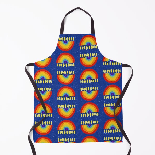 Item preview, Rainbow Chanukiah Dark Blue Print designed and sold by TillaCrowne.