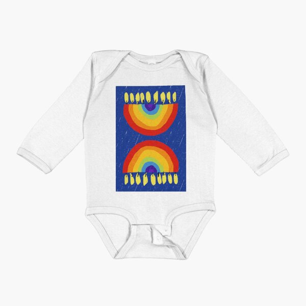 Item preview, Rainbow Chanukiah Dark Blue Print designed and sold by TillaCrowne.
