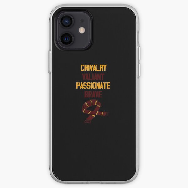 Caballerosidad, Valiente, Apasionado y Valiente Funda blanda para iPhone