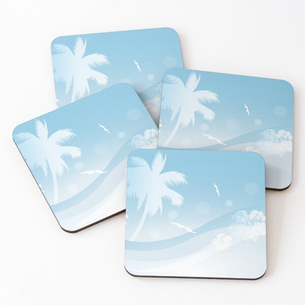 Item preview, Tropical background in blue colors designed and sold by schtroumpf2510.