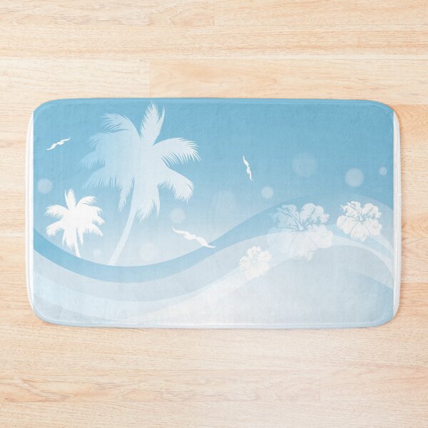 Item preview, Tropical background in blue colors designed and sold by schtroumpf2510.