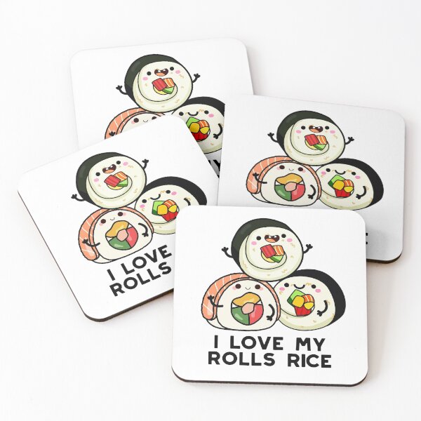 Item preview, I Love My Roll Rice Funny Sushi Puns  designed and sold by punnybone.