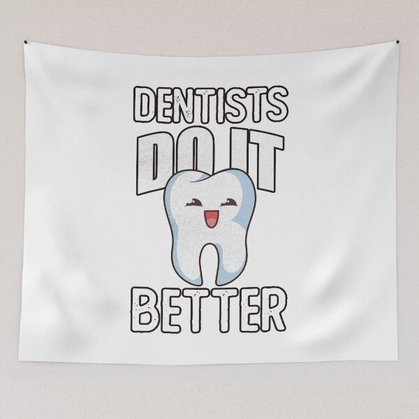 Item preview, Dentists Do It Better Funny White Molar Tooth designed and sold by Rawsky.