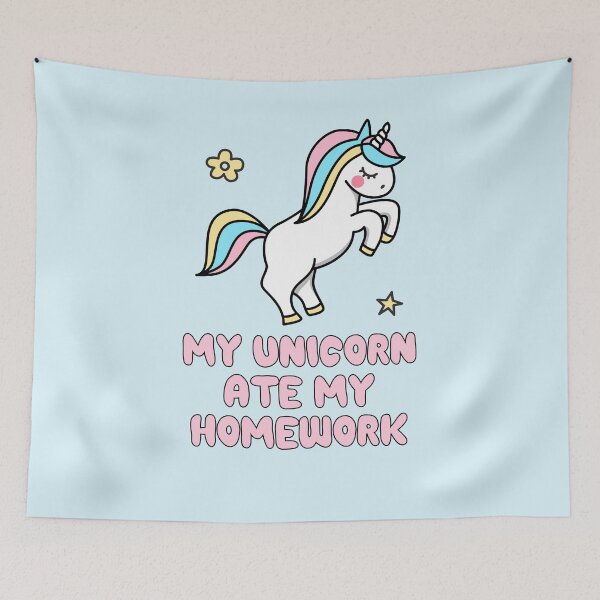 Item preview, My Unicorn Ate My Homework Cute designed and sold by azmndesigns.