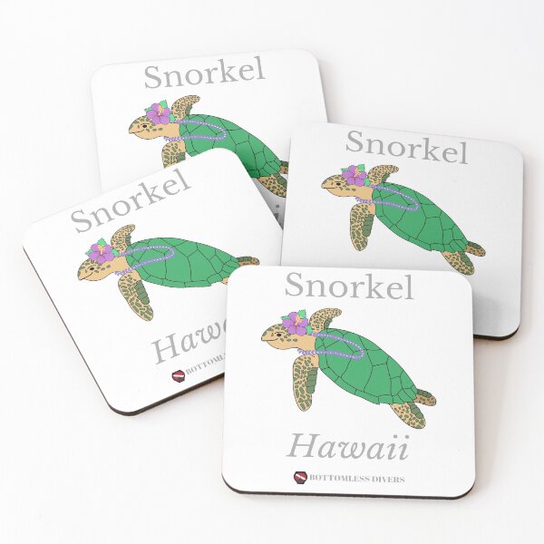 Item preview, Snorkel Hawaii Turtle with Grey Font designed and sold by BottomlessDiver.