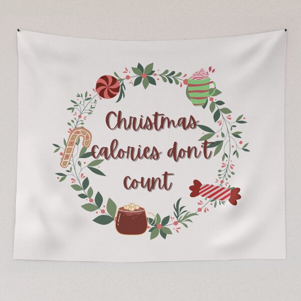 Item preview, Christmas Calories Don't Count Funny Quote designed and sold by ravenmandyshop.