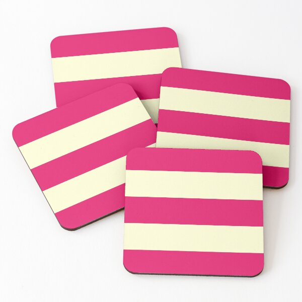 Item preview, Large RASPBERRY and CREAM Horizontal STRIPES designed and sold by RachelMacht.