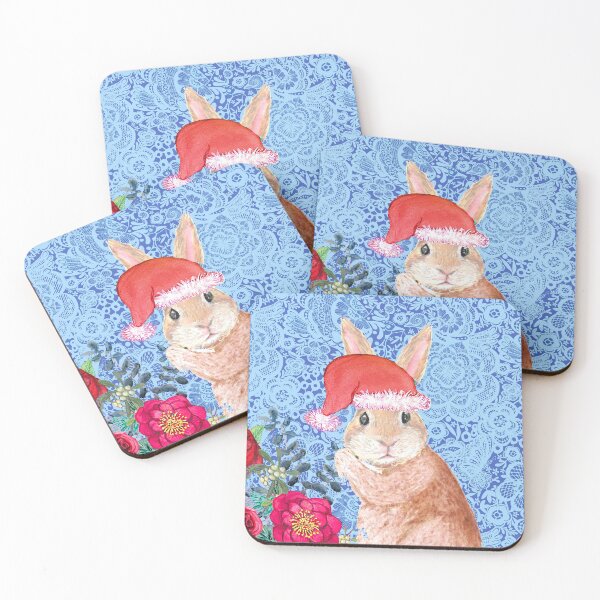 Item preview, Rabbit santa  Christmas card designed and sold by MagentaRose.