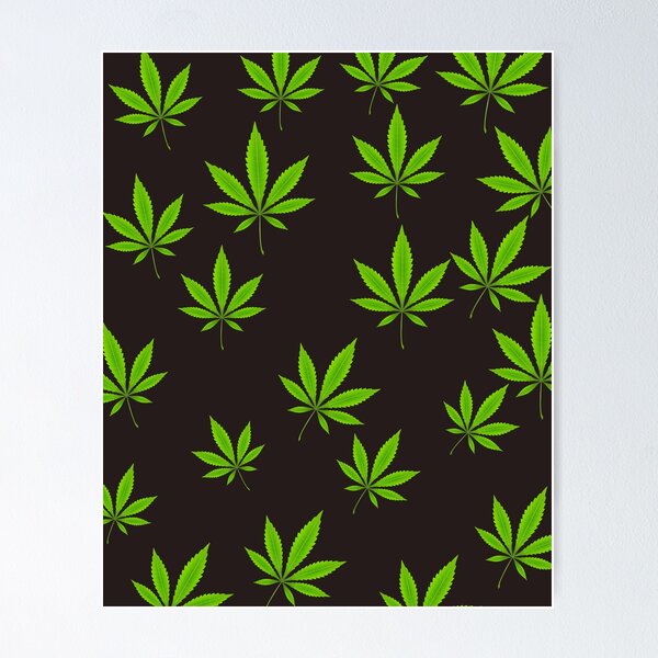 Item preview, Green and black Weed leaves designs  designed and sold by MeeraDevi.