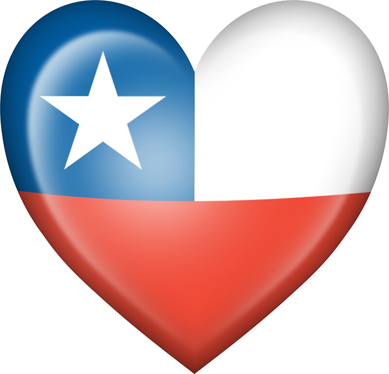 "Chilean Heart Flag" Stickers by jeff bartels Redbubble