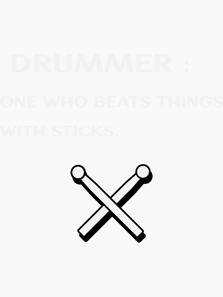 "Drummer Definition" Sticker for Sale by Dangur Redbubble