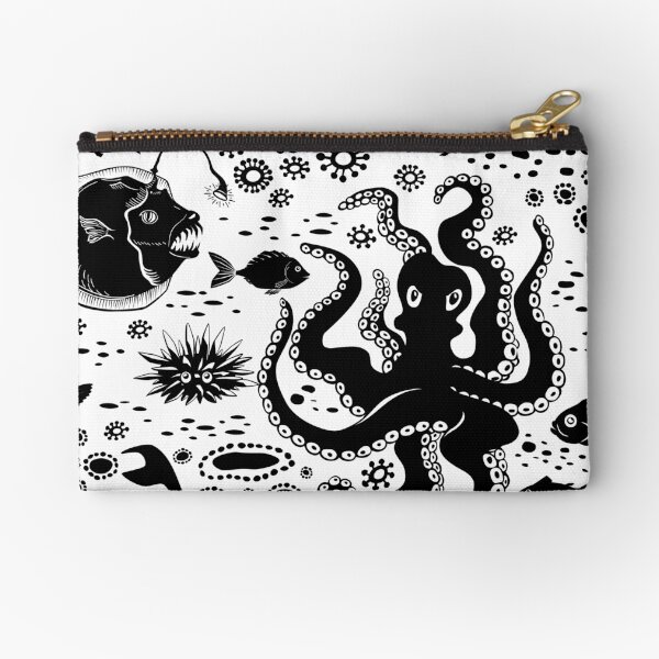 Item preview, Monochrome Doodle Underwater Marine Life designed and sold by Vector Scout Lab.