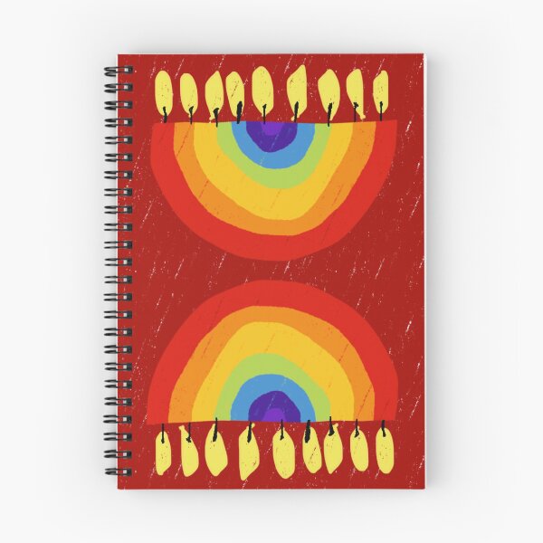 Item preview, Rainbow Chanukiah Red Print designed and sold by TillaCrowne.