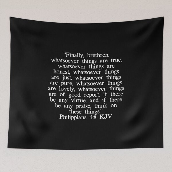 Item preview, Philippians 4:8 KJV (White Font) designed and sold by IBMClothing.