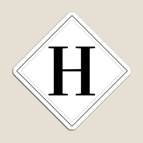 Item preview, PhD Graduate Letter H Design - Throw Pillow and Magnet designed and sold by ProudAcademic.