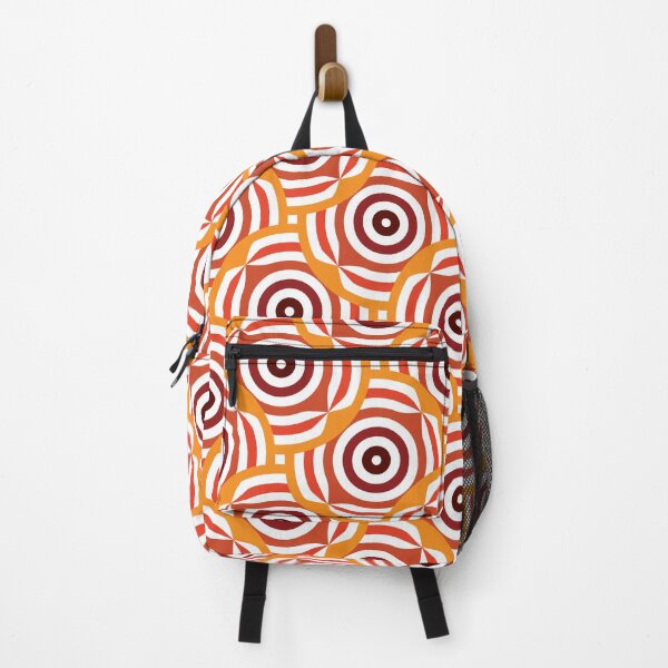 Item preview, Leafy Circles Geometric Pattern – Orange designed and sold by RoguePatterns.