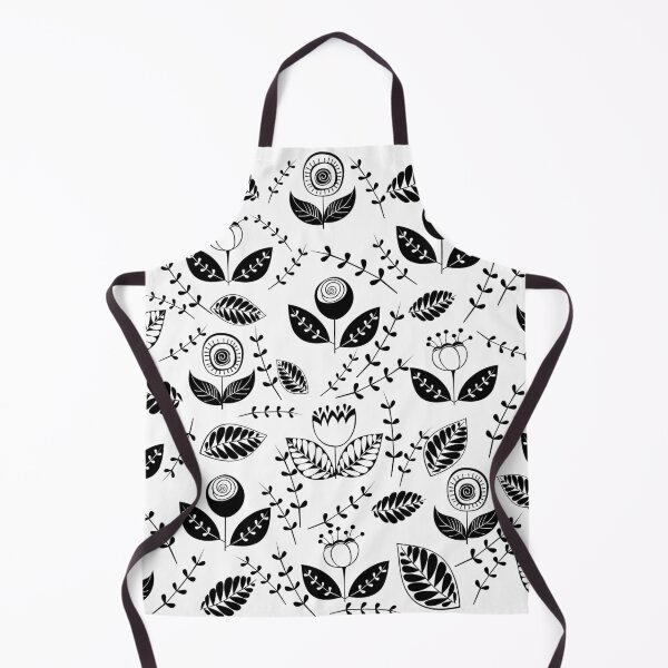 Item preview, Black & White Scandinavian Style Flowers designed and sold by Primroaddesigns.