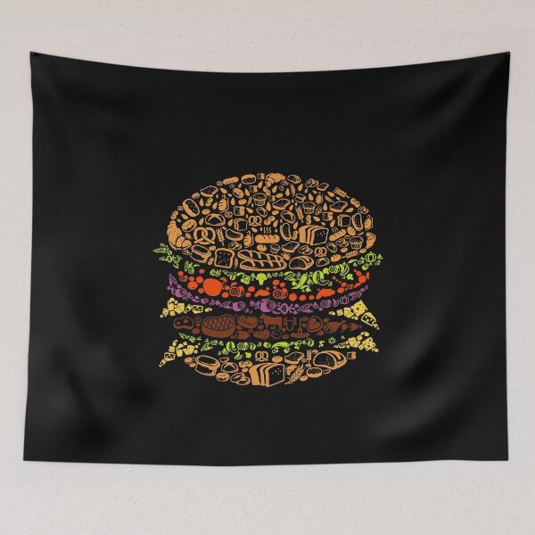 Item preview, Burger Pattern designed and sold by VibrantGifts.